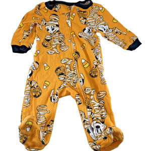 Disney Baby Sleeper 0-3M Mickey Halloween Footed Fleece Zip